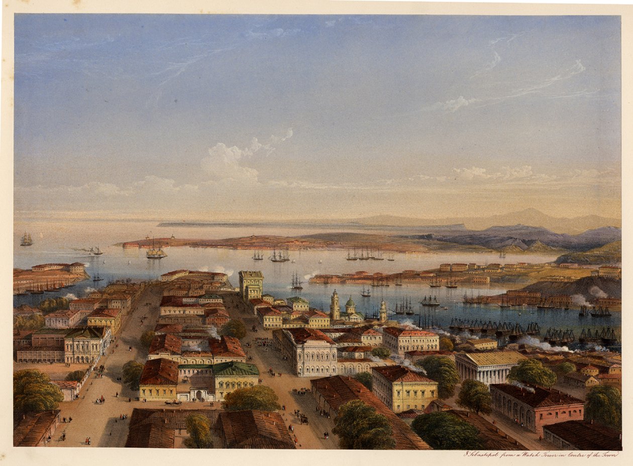 Generelt syn på Sevastopol, 1856 af Carlo Bossoli