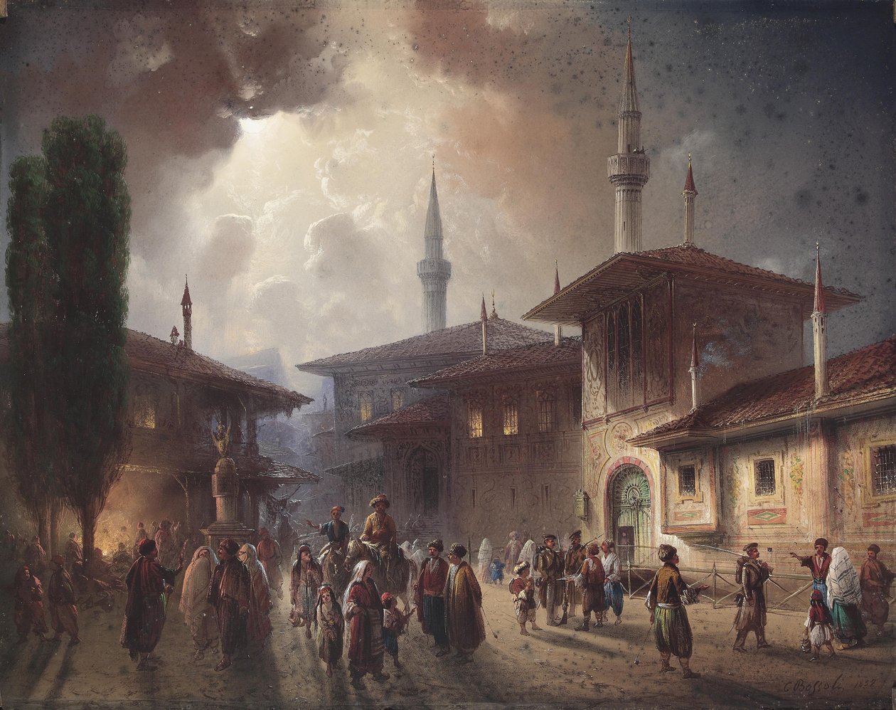 Bakhchisaray Khans-paladset, 1857 af Carlo Bossoli