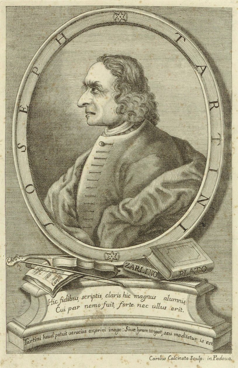 Afbildet person:  Giuseppe Tartini af Carlo Calcinotto