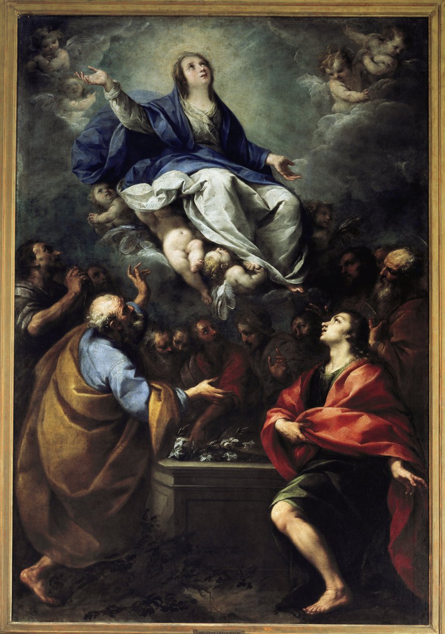 Marias antagelse. (olie på lærred af Carlo Francesco Nuvolone