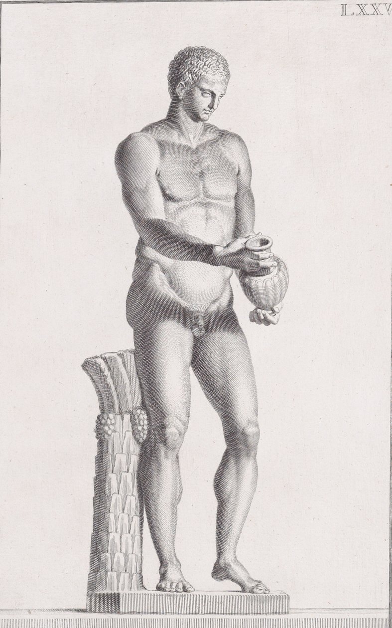 Statue af en mandlig atlet, 1734 af Carlo Gregori