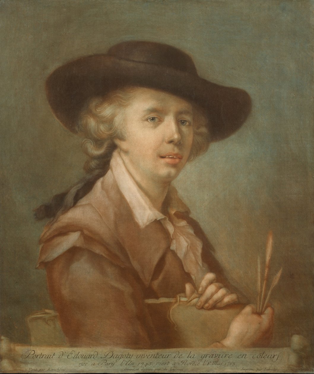 Portræt af Edouard Gautier-Dagoty, 1783. af Carlo Lasinio