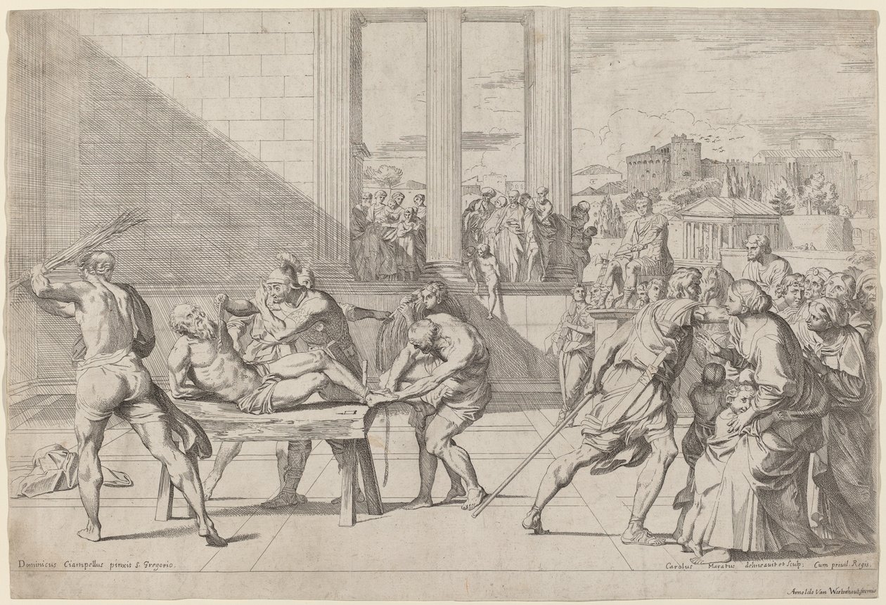 Sankt Andreas martyrium af Carlo Maratta after Domenichino