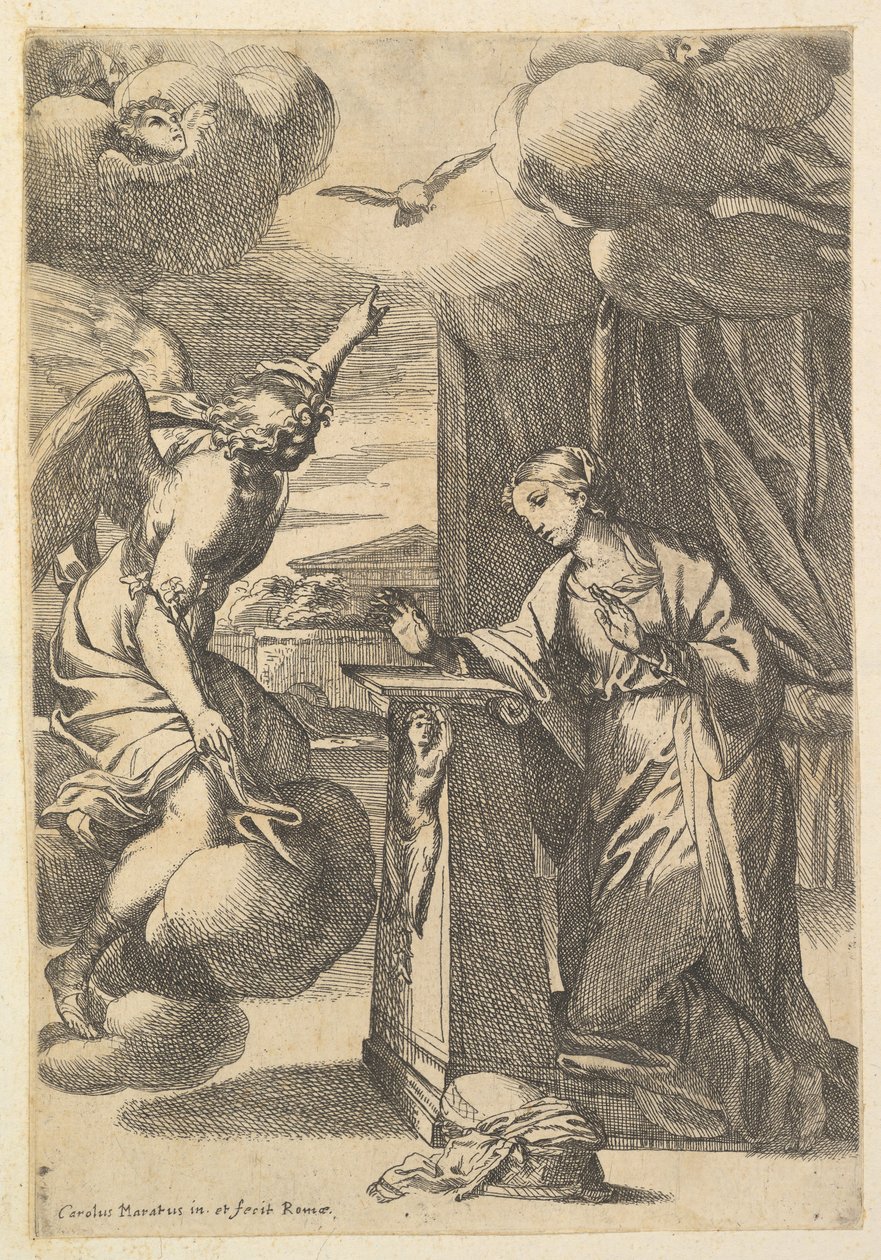Bebudelsen. af Carlo Maratta or Maratti