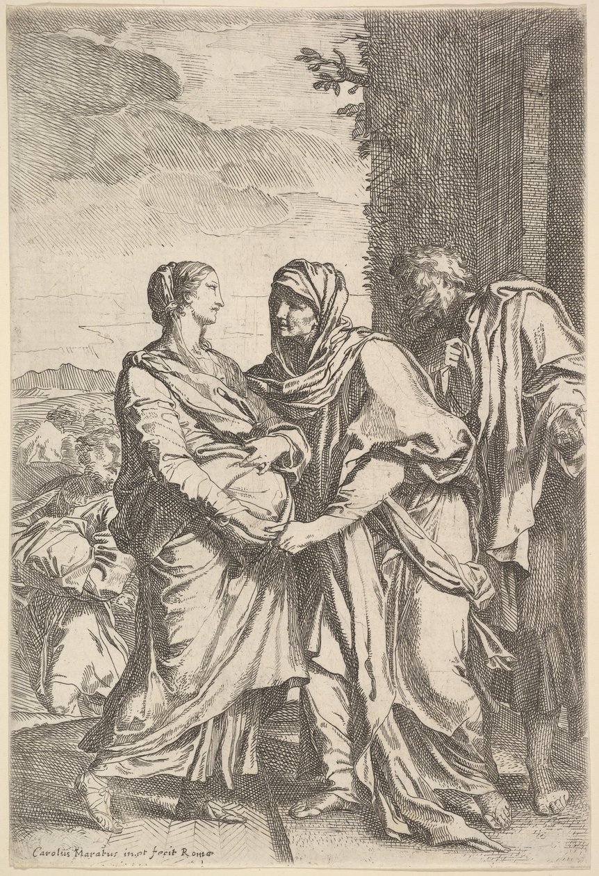 Besøget. af Carlo Maratta or Maratti