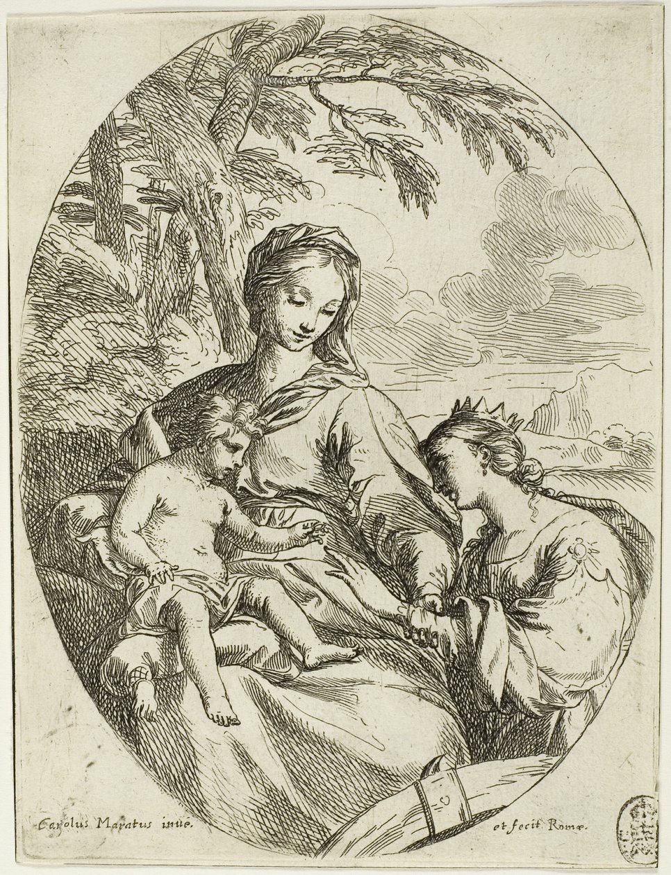 Sankt Catherines mystiske ægteskab af Carlo Maratti