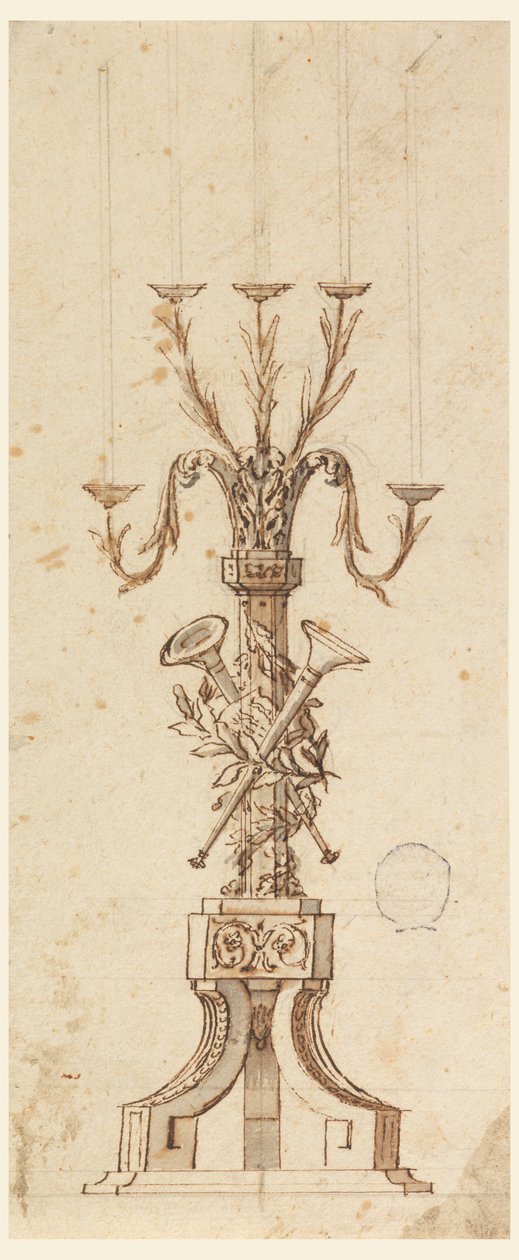 Design til en kandelaber af Carlo Marchionni