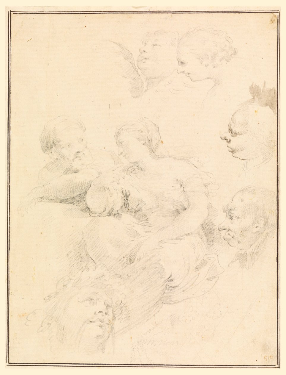 Tegning, figurative skitser, 1775 af Carlo Marchionni