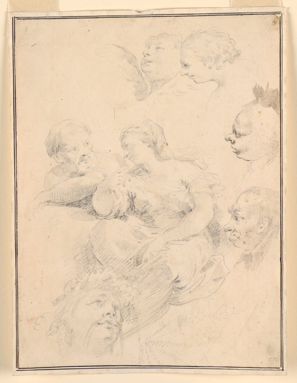 Tegning, figurative skitser, 1775 af Carlo Marchionni