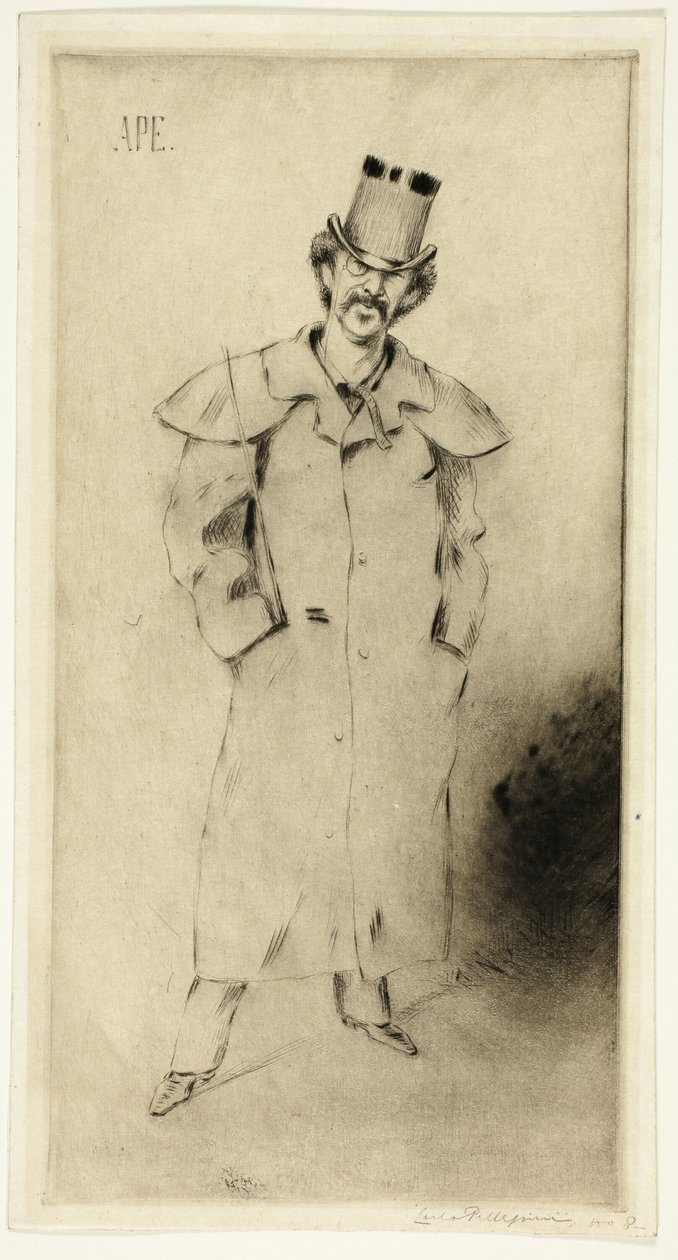 Portræt af Whistler af Carlo Pellegrini