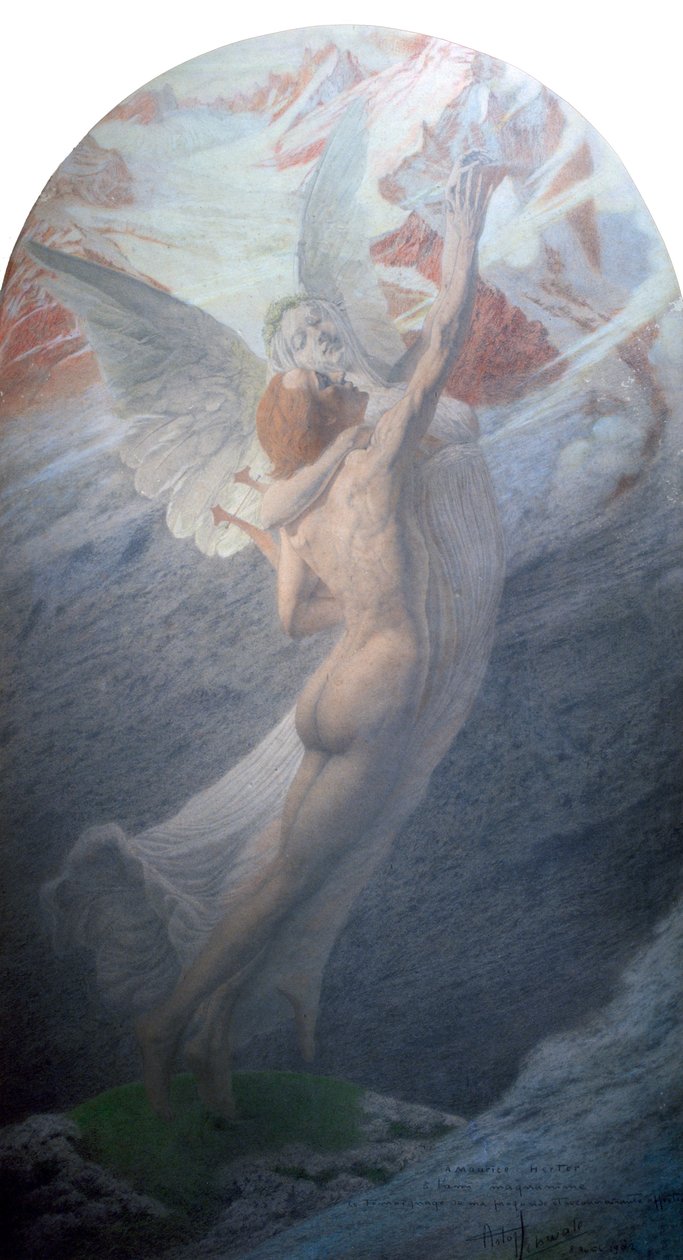 Inspiration, 1902 af Carlos Schwabe