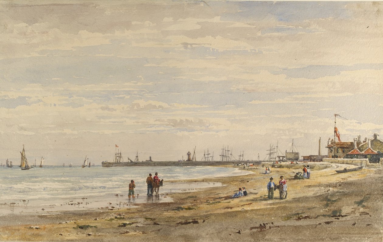Ramsgate Pier, august 1838 af Caroline Davidson