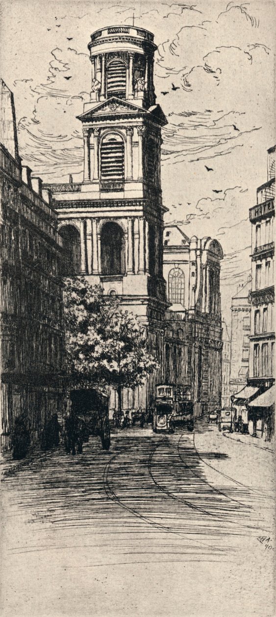 St Sulpice-kirken, 1915 af Caroline Helena Armington