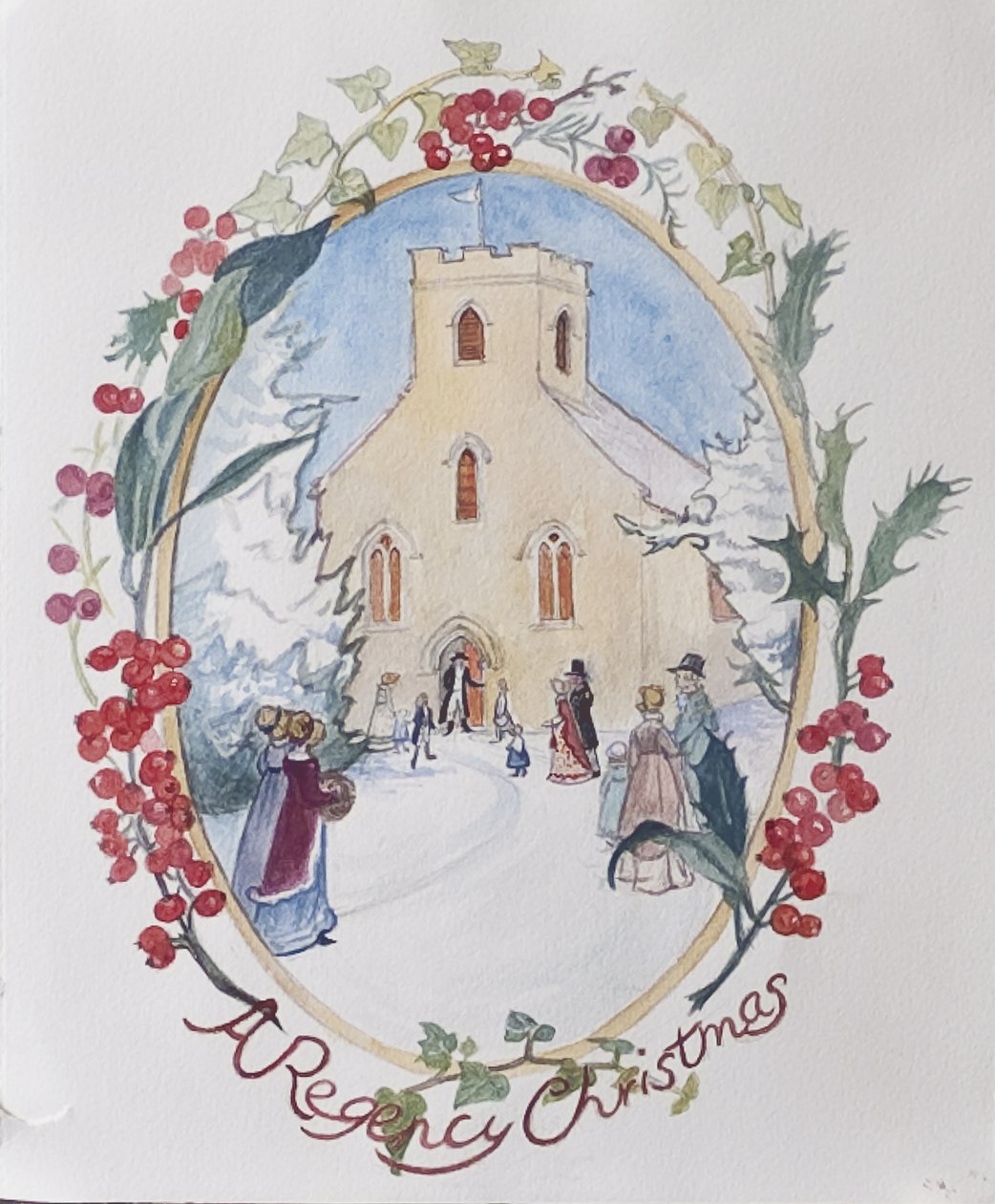 Regency Christmas, 2008 (wc på papir) af Caroline Hervey Bathurst
