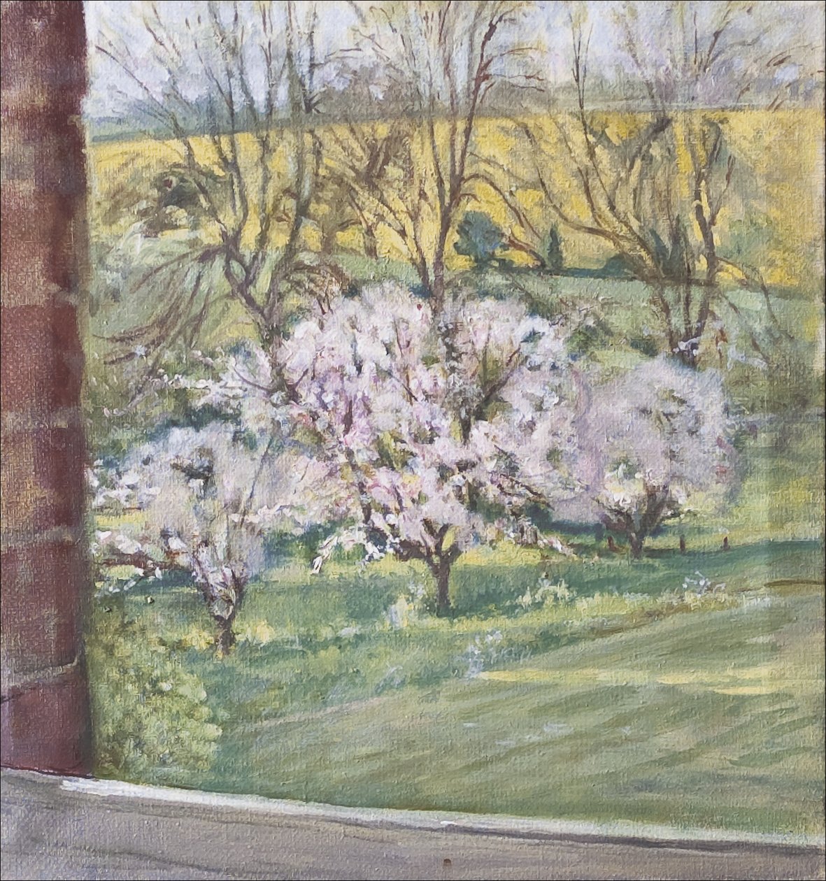 Forår fra vores vindue, 2005 af Caroline Hervey Bathurst