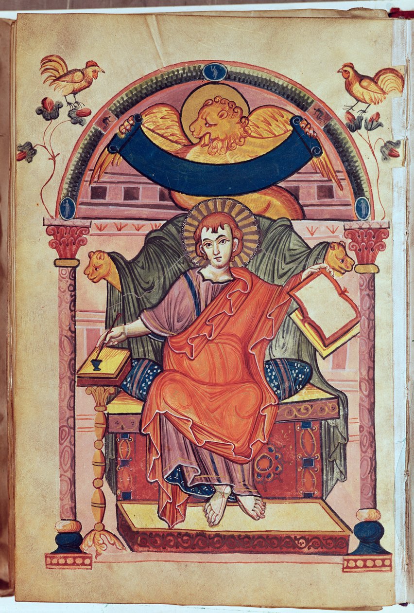 Cod.22 St. Mark, fra Ada-manuskriptet af Carolingian School