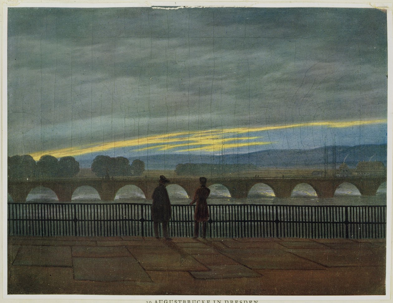 August Bridge i Dresden af Caspar David Friedrich