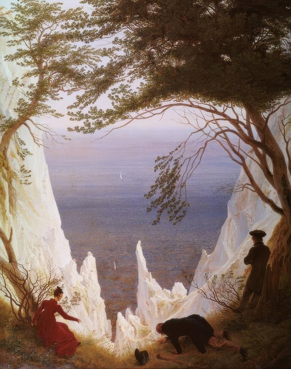 Kridtklinter på Rügen af Caspar David Friedrich