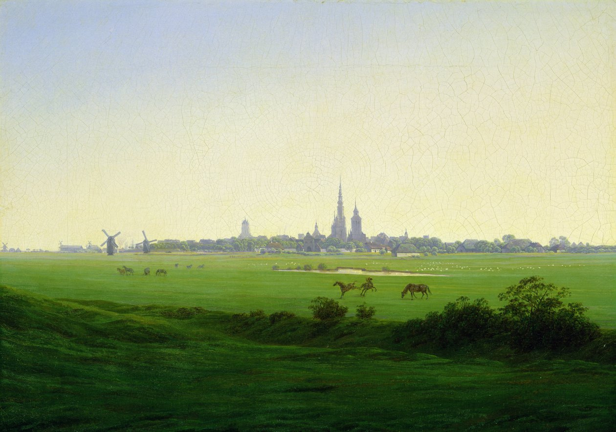 Enge nær Greifswald af Caspar David Friedrich