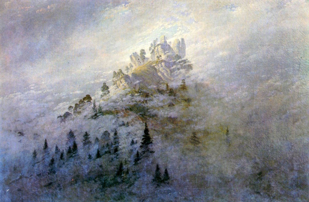 Morgentåge i bjergene af Caspar David Friedrich