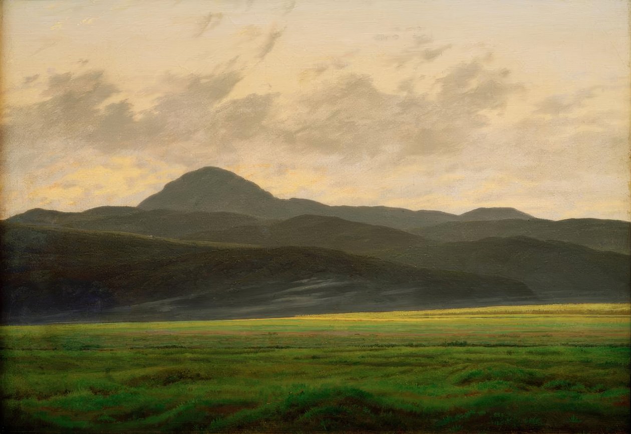 Bjerglandskab i Bøhmen af Caspar David Friedrich