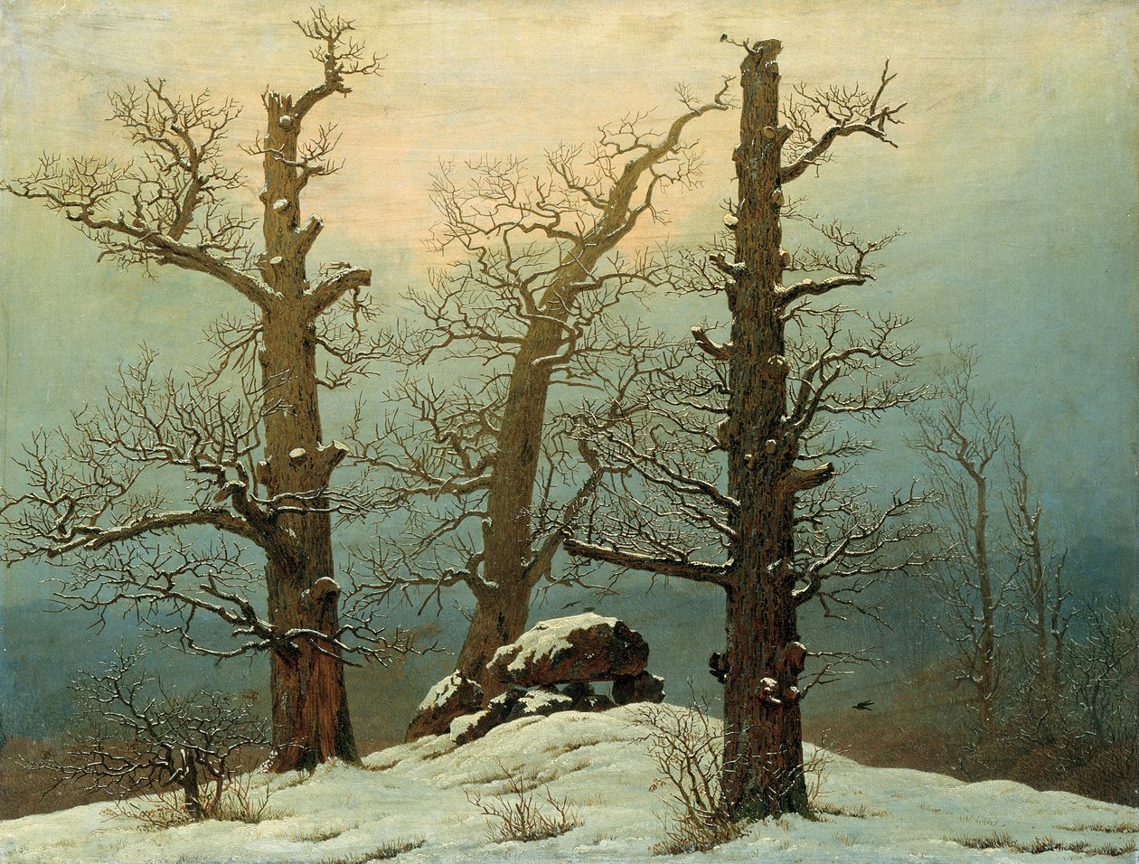 Varde i sne, 1807 af Caspar David Friedrich