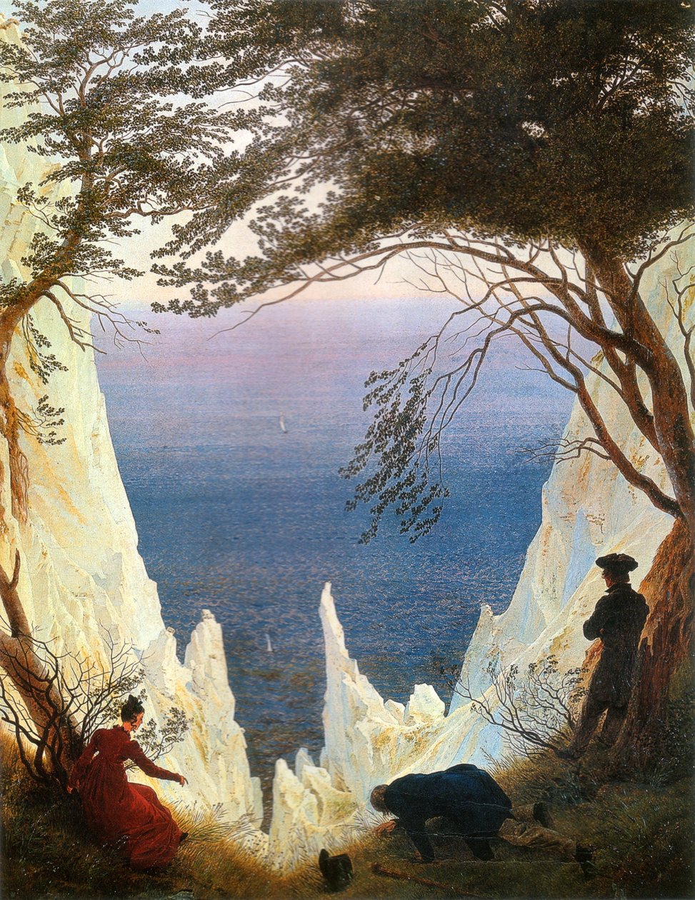 Kridtklinter på Rügen af Caspar David Friedrich