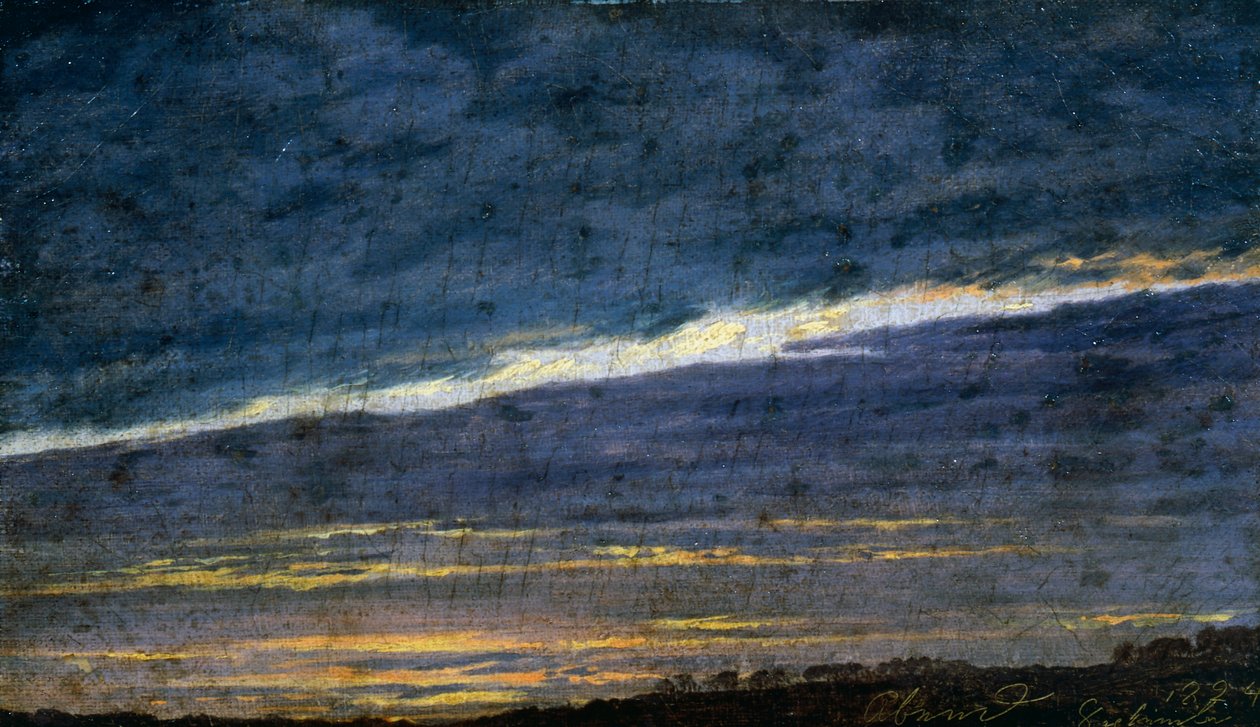 Overskyet aftenhimmel af Caspar David Friedrich