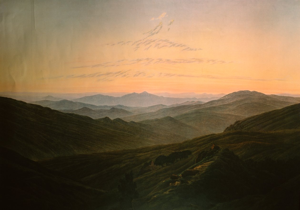 Dawn, af Caspar David Friedrich (1774-1840) af Caspar David Friedrich