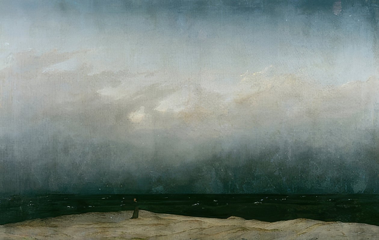 Munken ved havet. 1808-1810 af Caspar David Friedrich