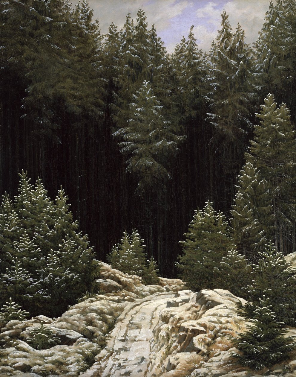 Tidlig sne af Caspar David Friedrich