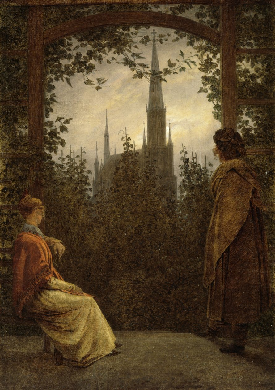 Havebower i Greifswald, 1818 af Caspar David Friedrich