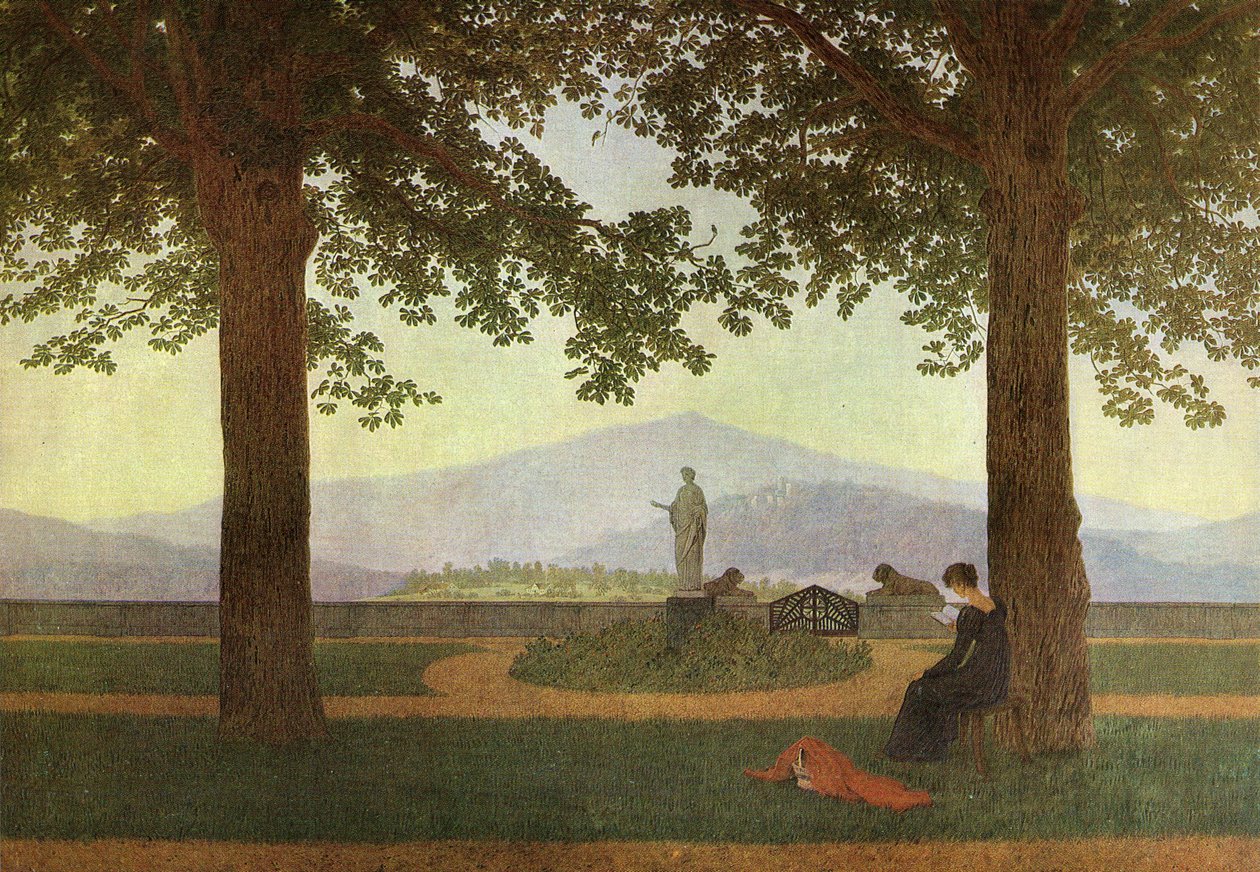 Tysk: Gartenterrasse Haveterrassen af Caspar David Friedrich