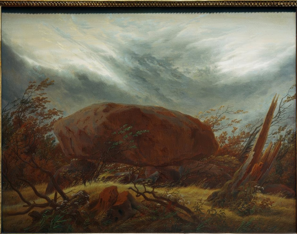 Megalitisk grav om efteråret af Caspar David Friedrich