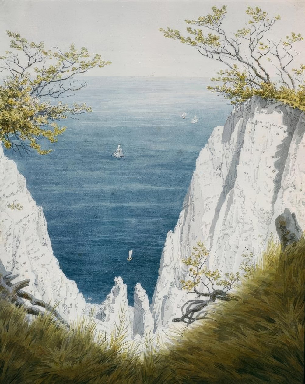 Kridtklinter på Rügen af Caspar David Friedrich