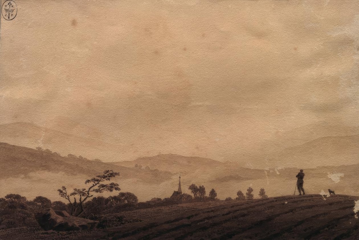 Misty morgen af Caspar David Friedrich