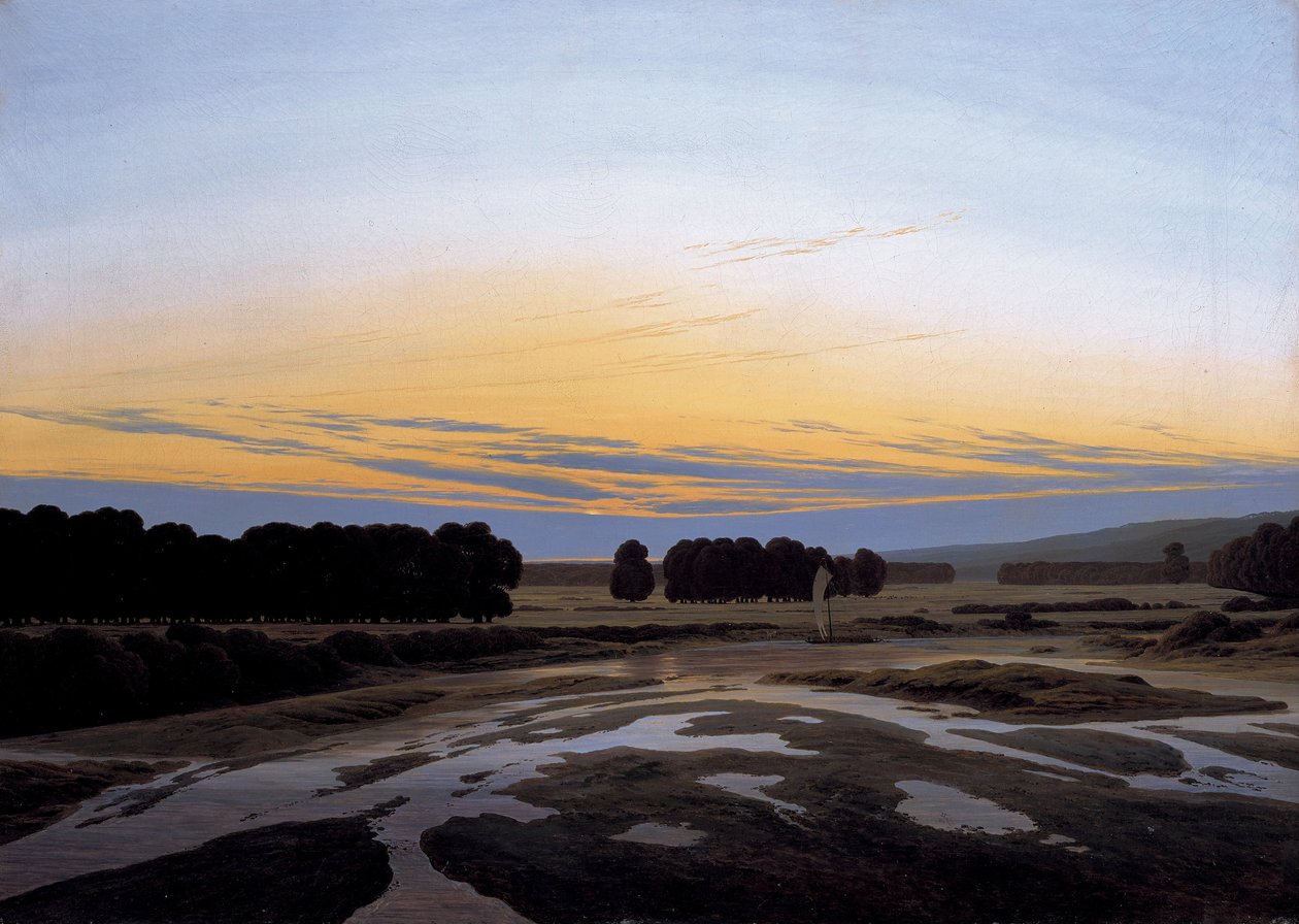 Den store indhegning nær Dresden, 1832 af Caspar David Friedrich