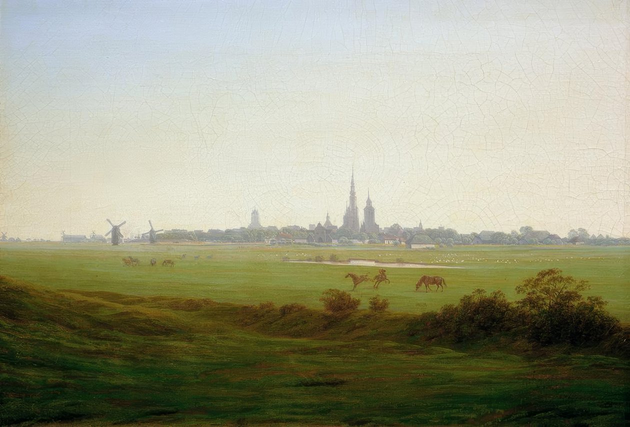 Enge nær Greifswald af Caspar David Friedrich