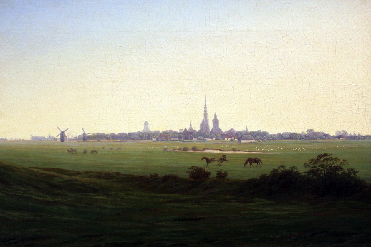 Enge nær Greifswald af Caspar David Friedrich