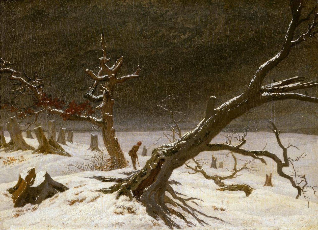 Vinterlandskab af Caspar David Friedrich