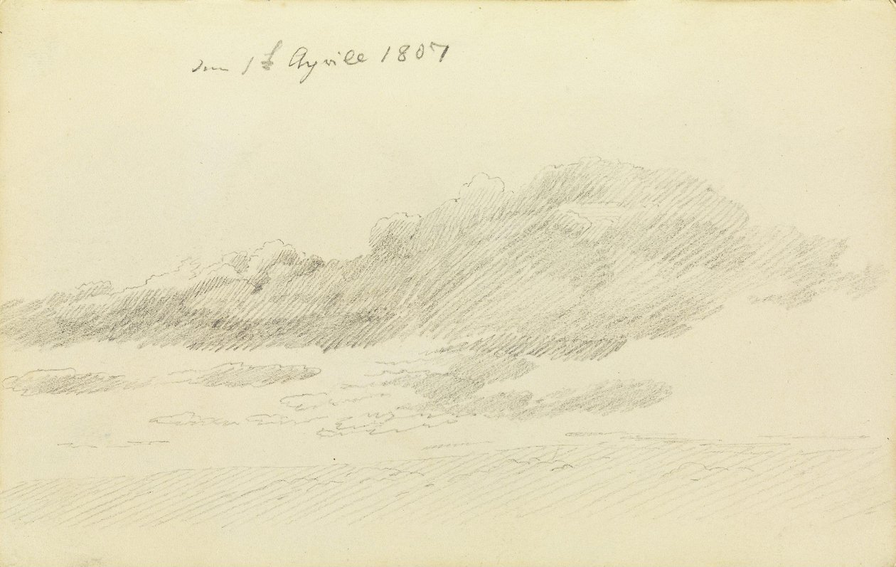 Undersøgelse af skyen af Caspar David Friedrich