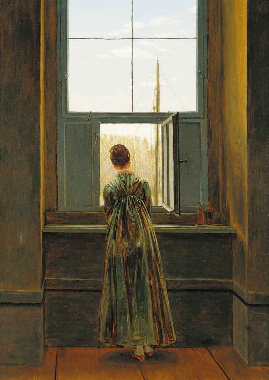 Kvinde ved et vindue, 1822 af Caspar David Friedrich