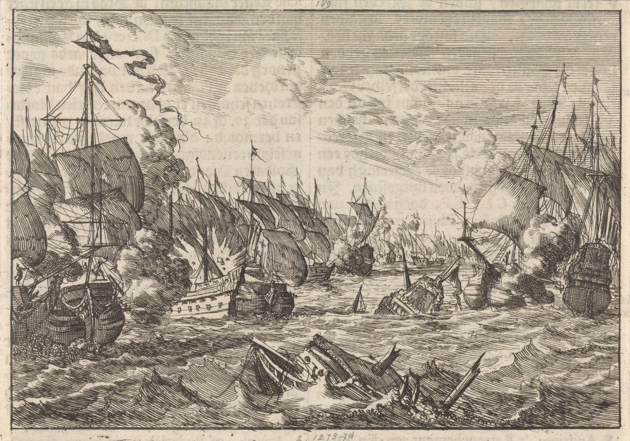 Slaget ved Solebay, 1672 af Caspar Luyken