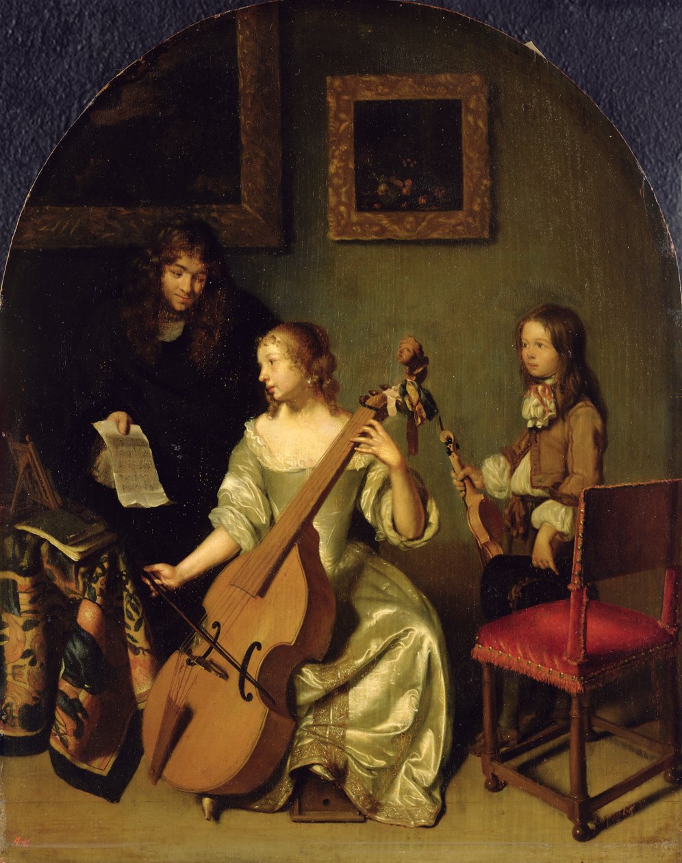 Basviolspilleren, 1665 af Caspar Netscher