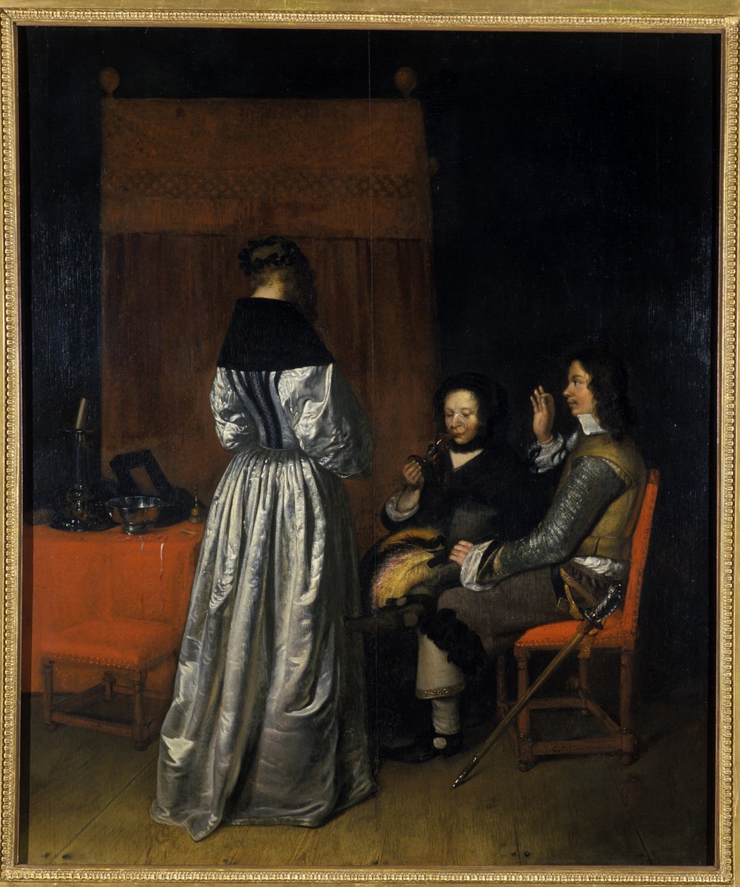 Besøget, 1655 af Caspar Netscher