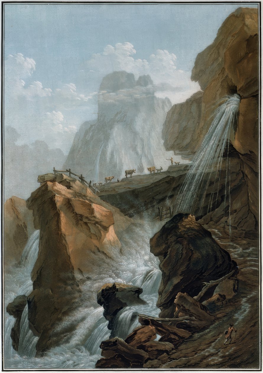 Geltenbach vandfald af Caspar Wolf