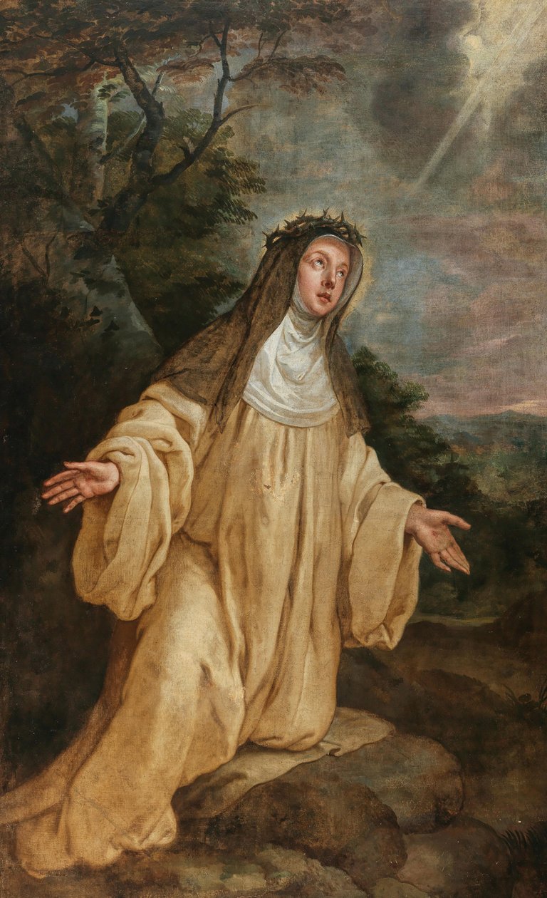 Den hellige Katarina af Siena. af Caspar de Crayer