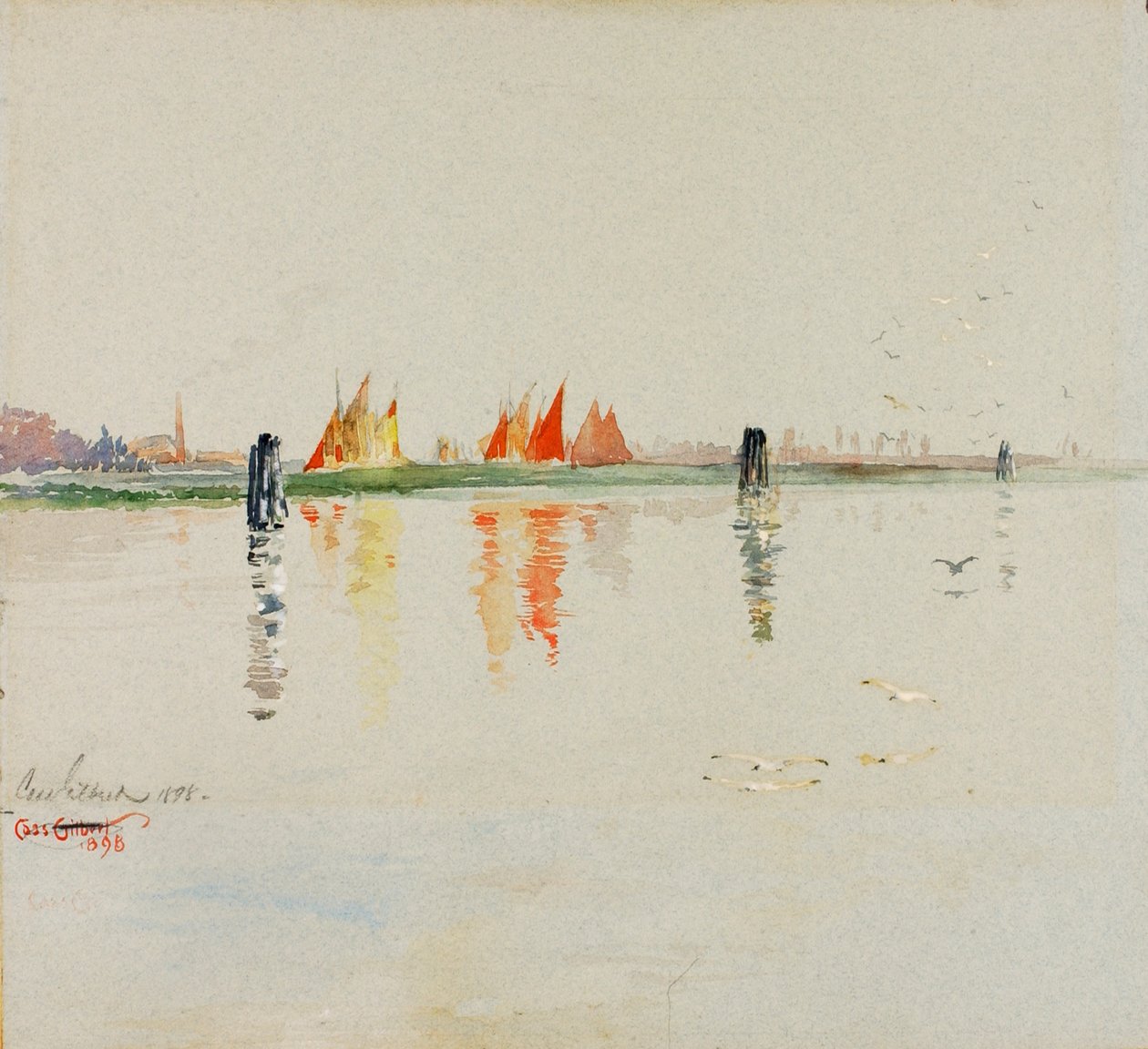 Lagunen, Venedig, 1898. af Cass Gilbert