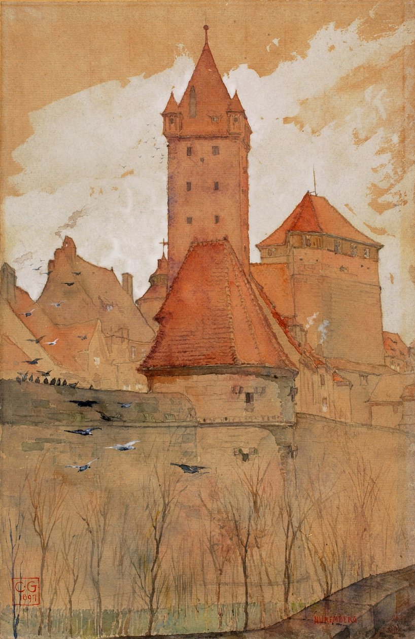 Tårne fra bymuren, Nürnberg af Cass Gilbert