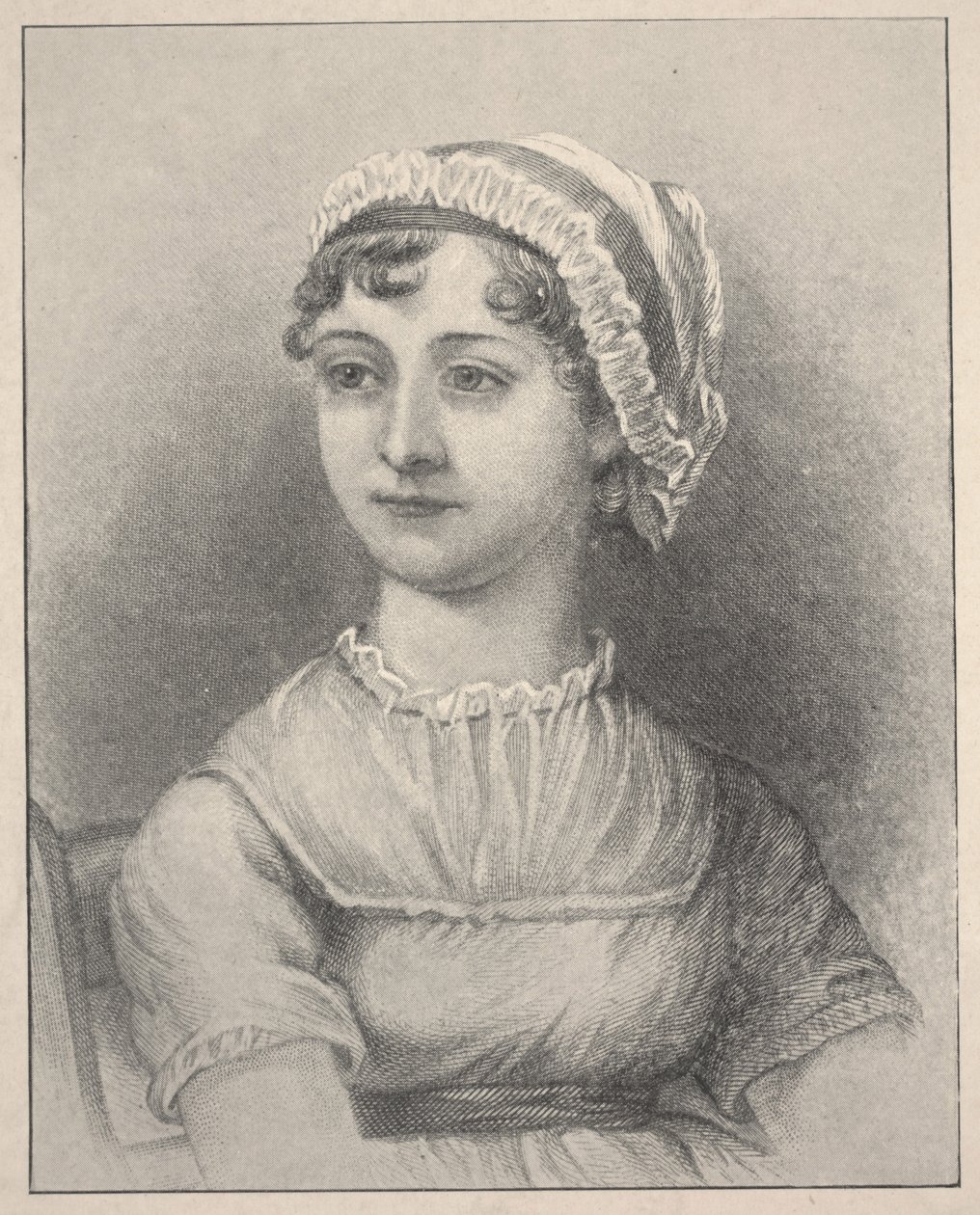 Jane Austen (gravering) af Cassandra (after) Austen
